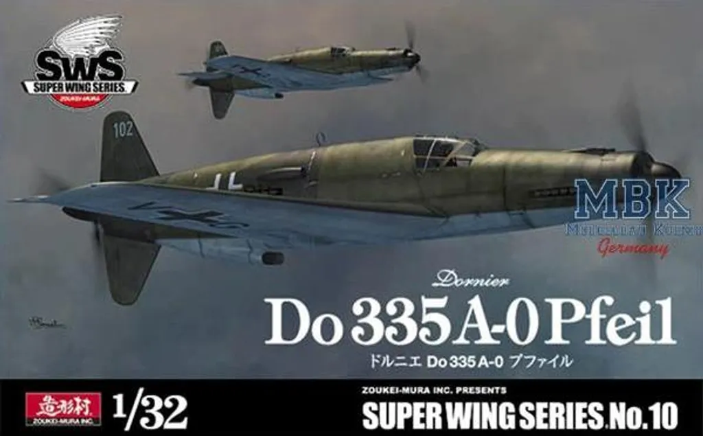 Maquette Avion Militaire Dornier Do335A-0 Pfeil SWS10 Zoukei-Mura 1/32