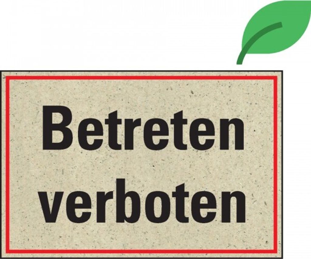 Dreifke Aufkleber, Hinweisschild Betreten verboten, Graspapier, selbstkleben...
