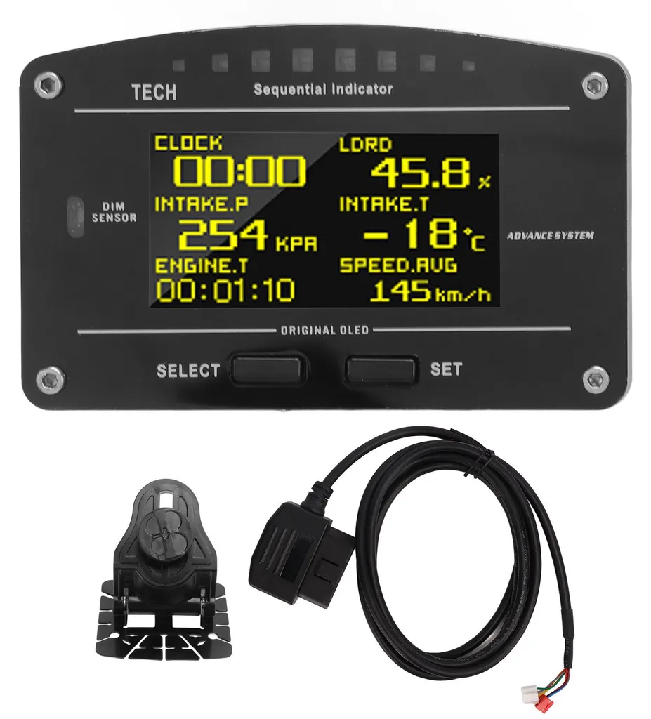 Écran OBD2 multifonctionnel et précis : Affichage 9V-16V pour diagnostic