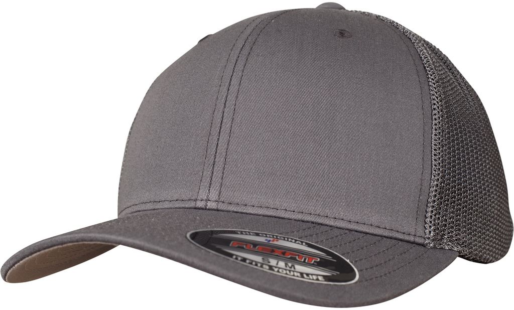 FLEXFIT 6511 | Mesh Trucker Cap / Kappe / Mütze / Hut - Farbe: Dark Grey - Größe: S/M