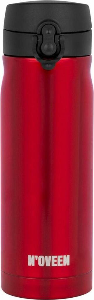 Noveen TB825 Thermoflasche Trinkflasche 400 ml für heiße und kalte Getränke Edelstahl Rot Schillernd