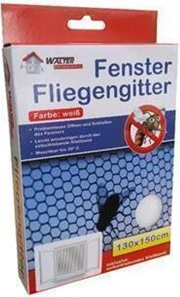 Fliegengitter Mückengitter Insektenschutz Fenster Weiß mit Produktbild 
