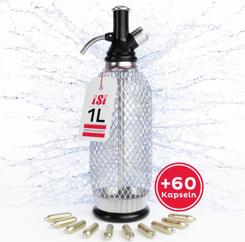 ISI Soda Maker Classic 1L inkl. 6 x 10 CO2 Kapseln für Soda Produktbild 