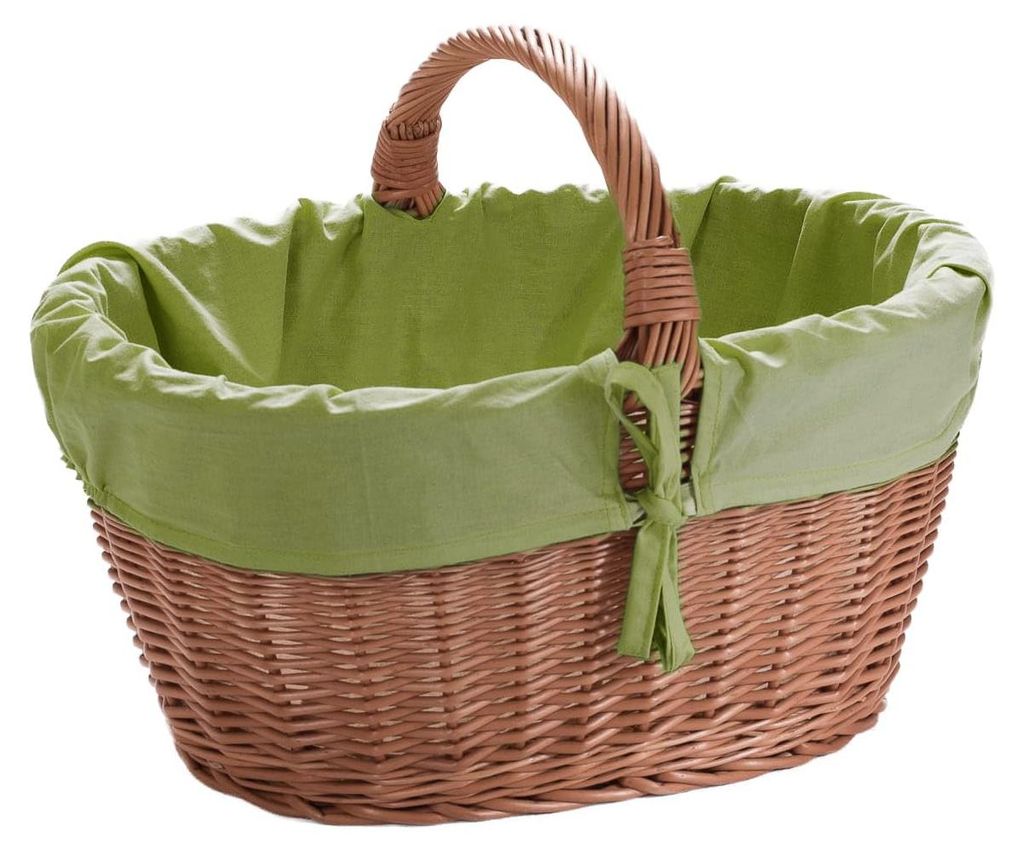 Wiklinowy Świat - Autokorb Weidenkorb Pilzkorb - Picknickkorb, Kartoffelkorb, Obstkorb, Füllkorb Gartenkorb, Henkelkorb Weidengeflecht für Einka...