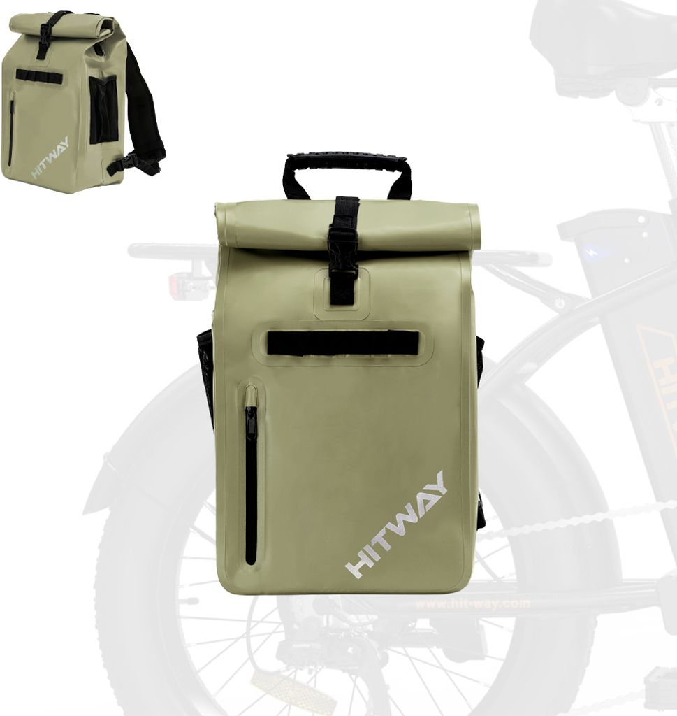 HITWAY Fahrradtasche Gepäckträger, Wasserdichtes Material , 20-29L Gepäckträgertasche mit Reflektoren, mit Tragegriff