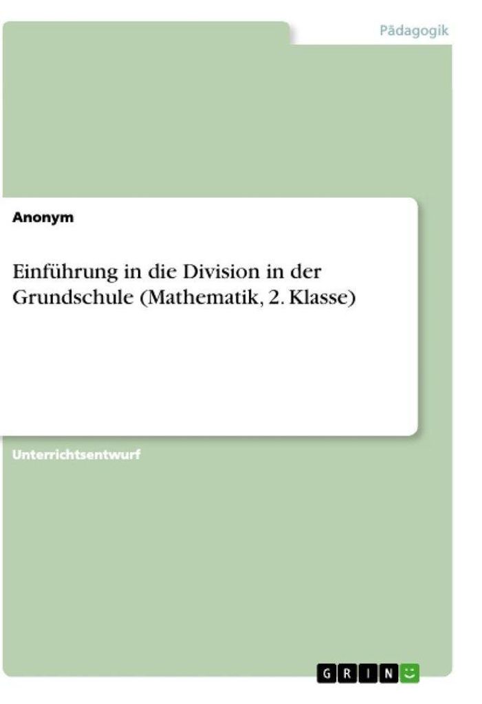 Einführung in die Division in der Grundschule (Mathematik, 2. Klasse)