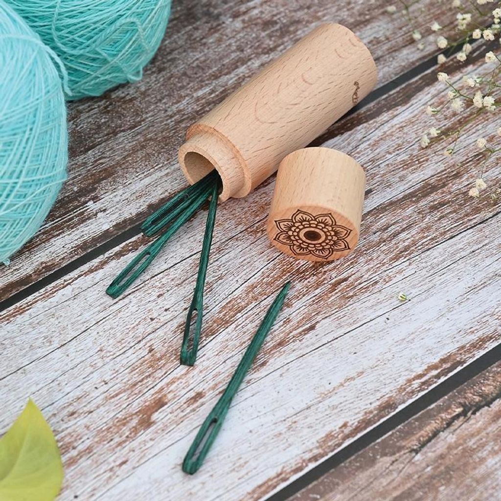 Knitpro Mindful Stricknadeln aus Holz / mit großem Öhr