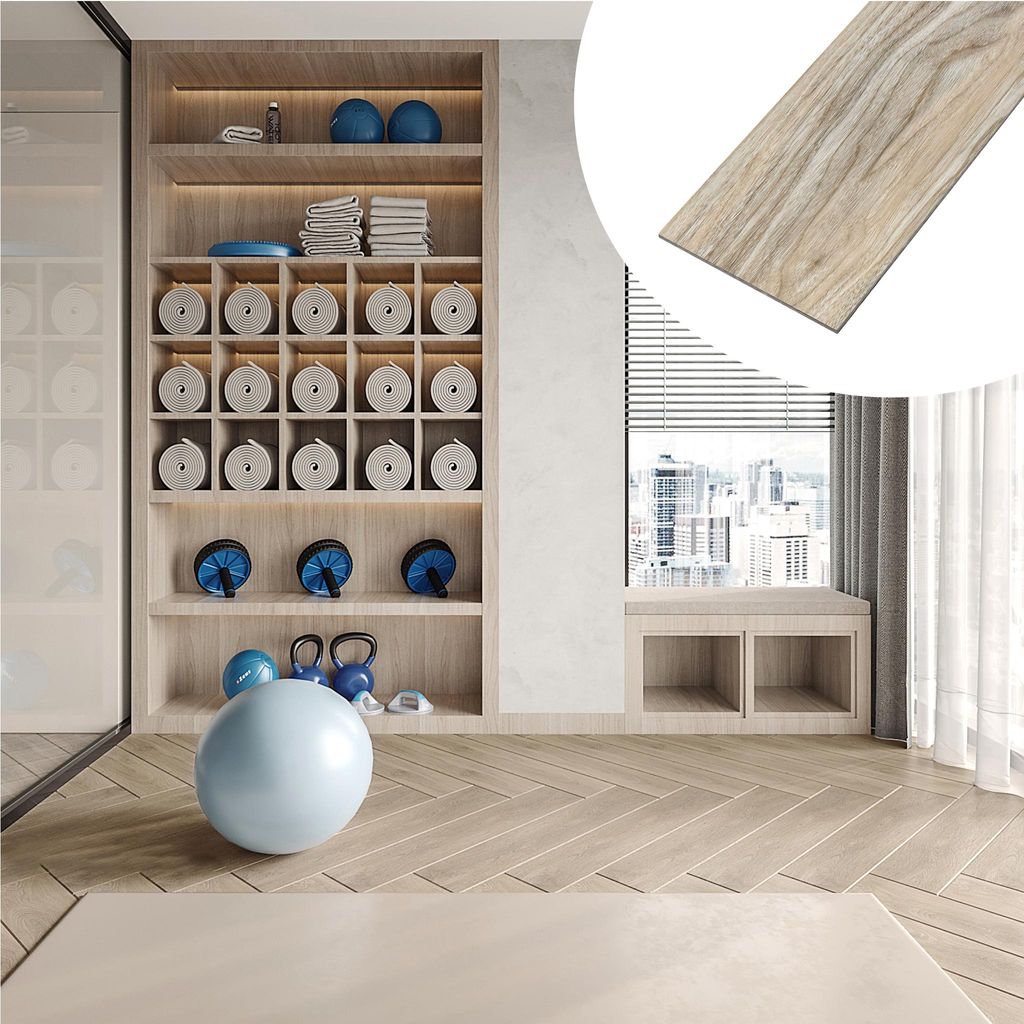 LARS360 2,5 m² PVC Bodenbelag Vinylboden Hellgrau Produktbild 