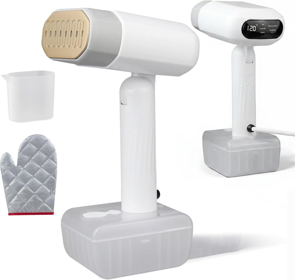 Dampfglätter 1800W, 5 Gänge Tragbarer Konstante, Hemdenbügler, 330ml Dampfbügeleisen Tank, mit Bügelhandschuhe, für Zuhause, Büro, Reisen