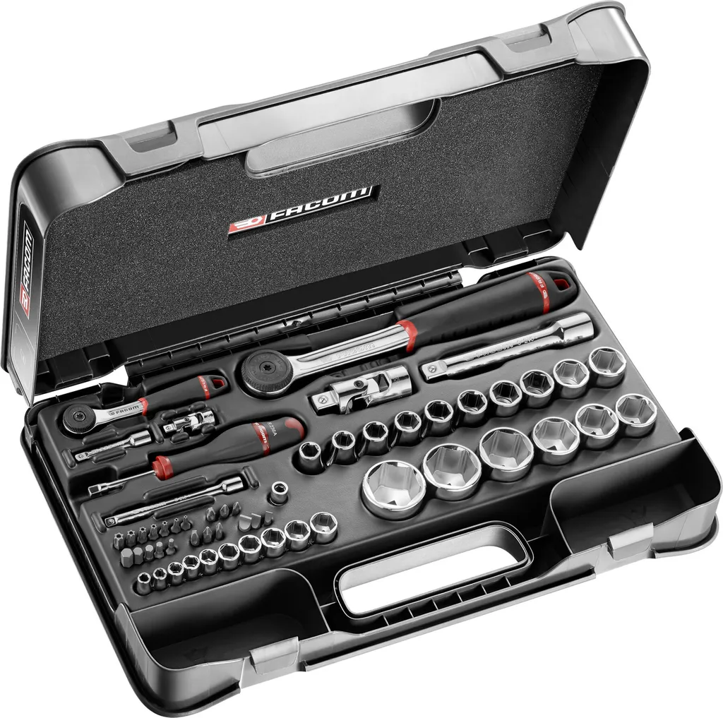 Coffret de Douilles 55 pièces Facom - Double Entraînement 1/4" 1/2" Robuste