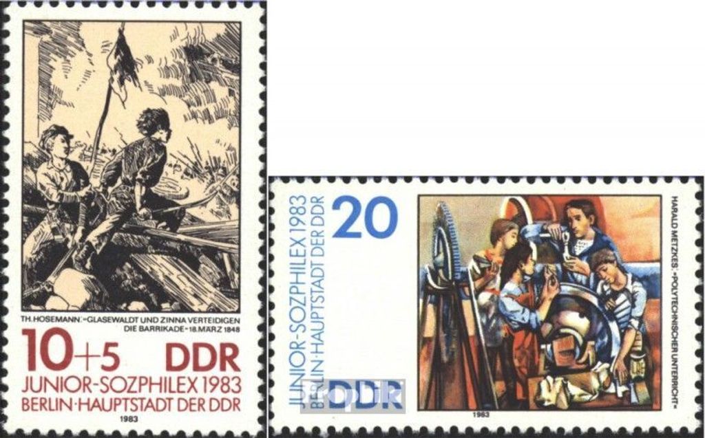 Briefmarken DDR 1983 Mi 2812-2813 (kompl.Ausgabe) Produktbild 