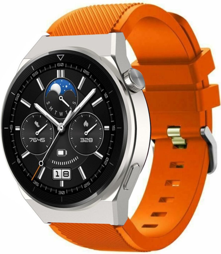 Strap-it Huawei Watch GT 3 Pro 46mm Silikonarmband (Orange)