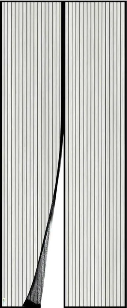 Rideau aimanté noir 90x210 cm avec maille serrée et fixation adhésive