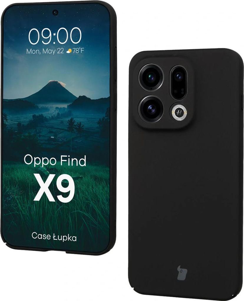 Handyhülle für Oppo Find X9, Bizon Case Lupka, Schwarz