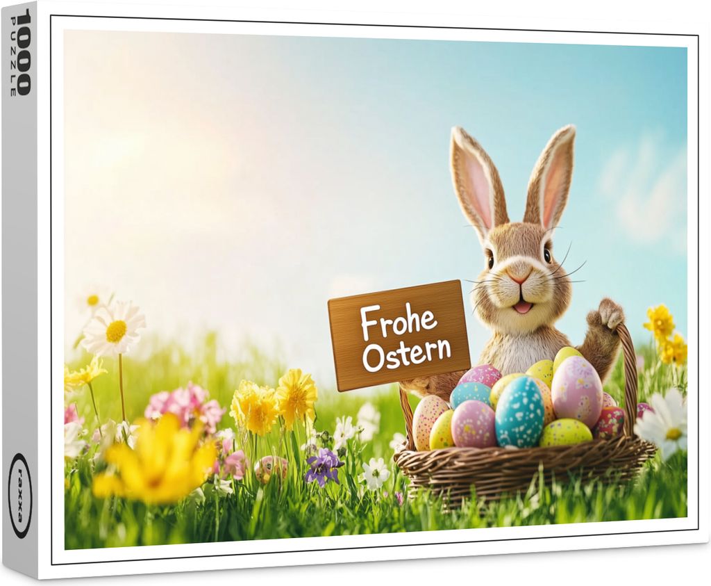 raxxa Premium-Puzzle "Frohe Ostern Deko", 1000 Teile Produktbild 