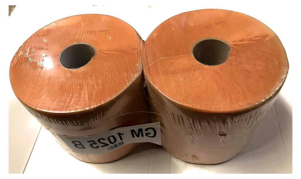 2 Rollen Chamois mit 1000 Blättern, Ecolabel-, 100 % recyceltes Papier, 2-lagig, 7,4 kg – Durchmesser 26 cm – Höhe 25 cm – vorgeschnitten a...