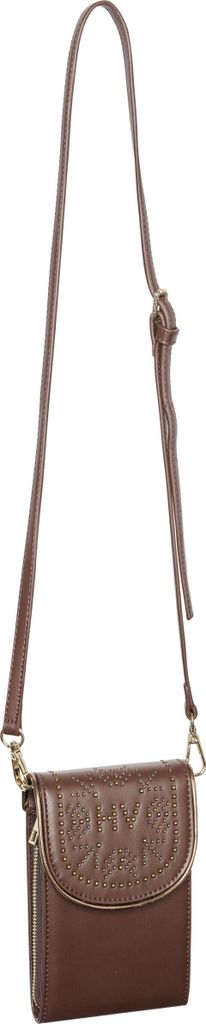 HV POLO Handytasche Argentina mit Perlen in dark brown, Größe:onesize