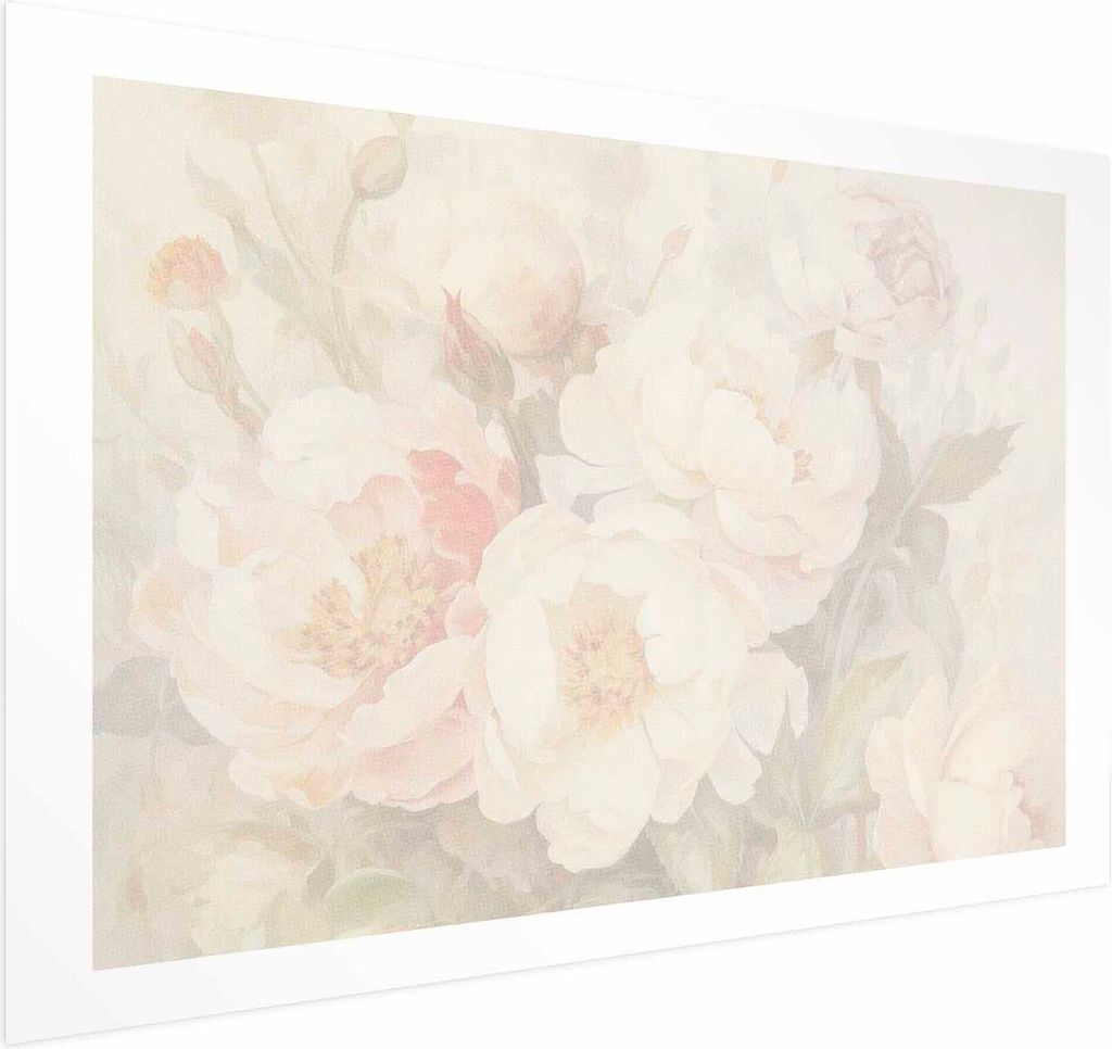 Posterpapier Poster - Peonies in the Mist 90x60 cm Blumen b-H-10040-ao-a
