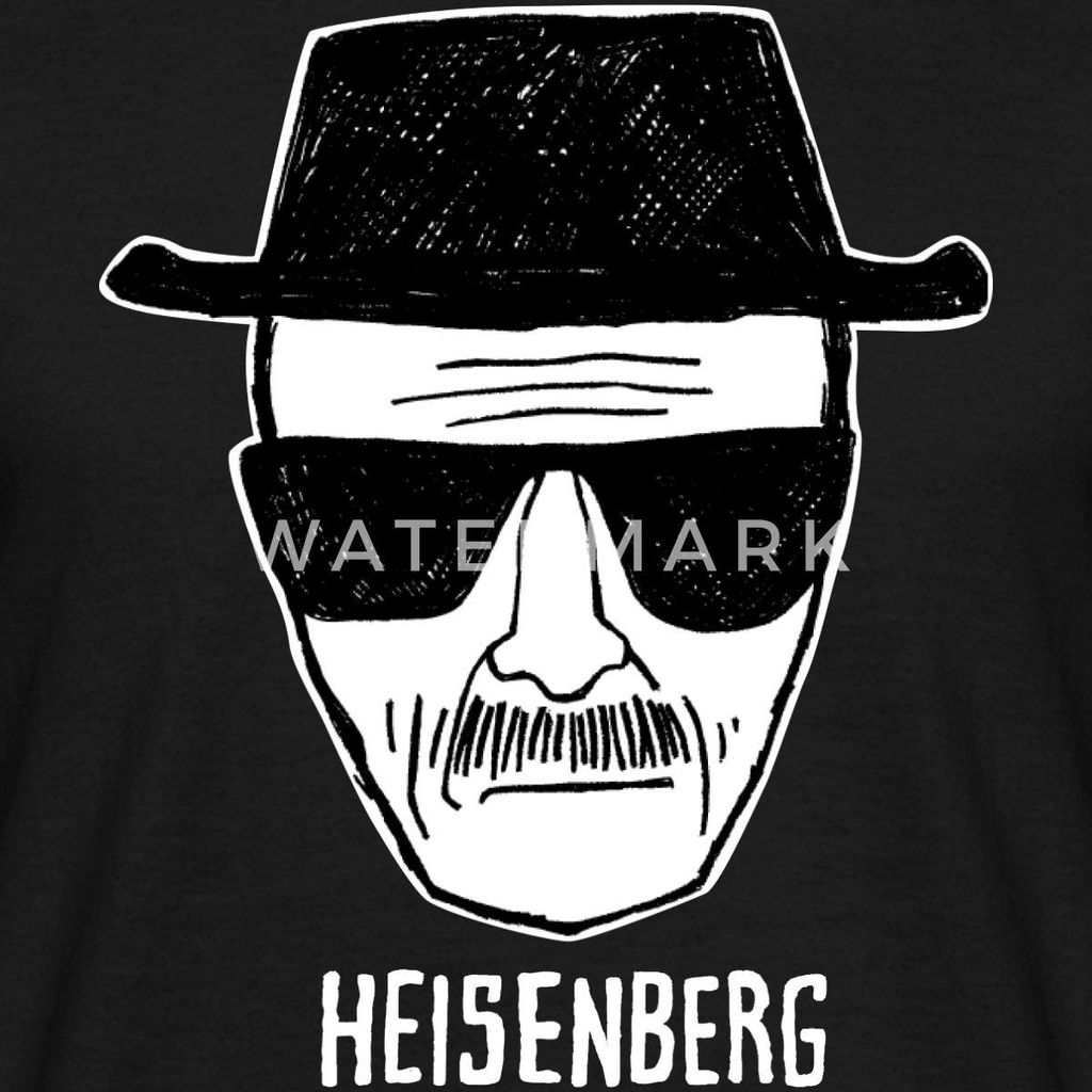 Spreadshirt Breaking Bad Heisenberg Skizze Zeichnung Männer T-Shirt, 4XL, Schwarz