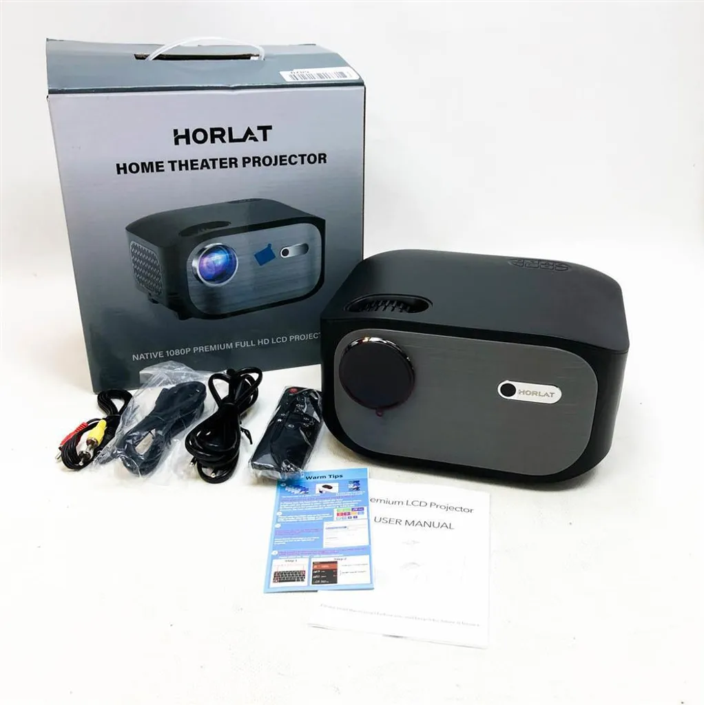 Mini Proiettore HORLAT 4K Supportato: Eleganza 1080P e WiFi 5G Smart