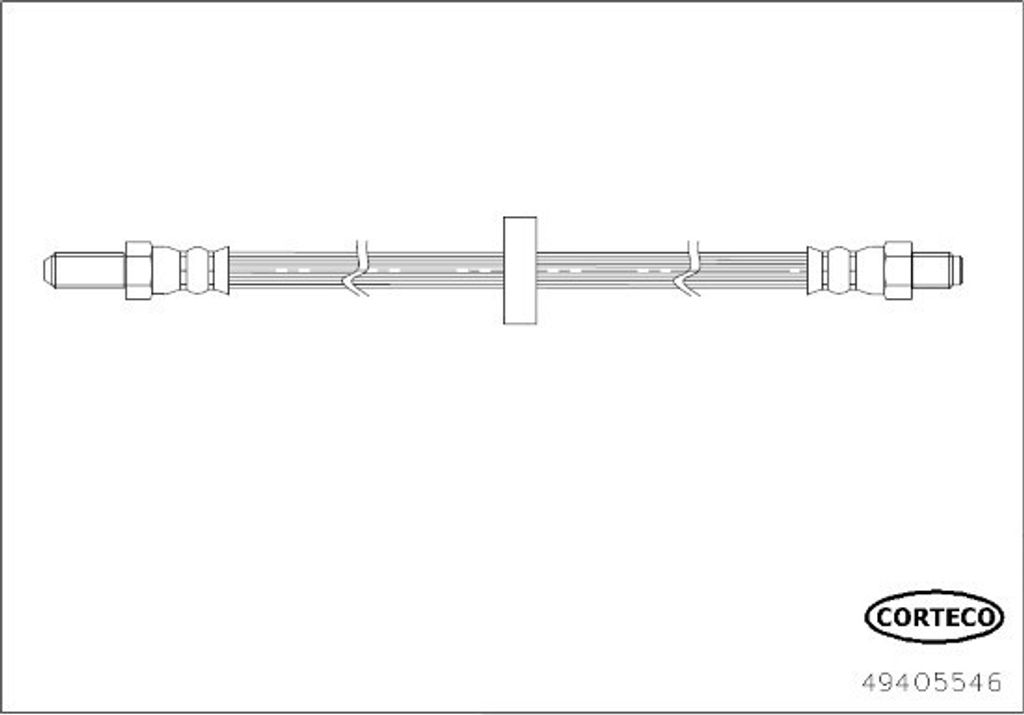 CORTECO 49405546 Bremsschlauch Vorne für JAGUAR XJ (NAW, Produktbild 
