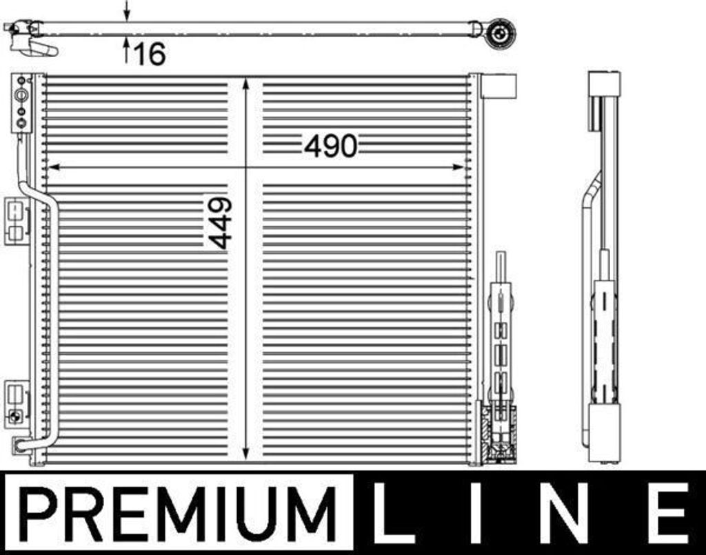 MAHLE AC 570 000P Kondensator Klimaanlage Klimakondensator für NISSAN NV200 / Evalia Bus +Trockner