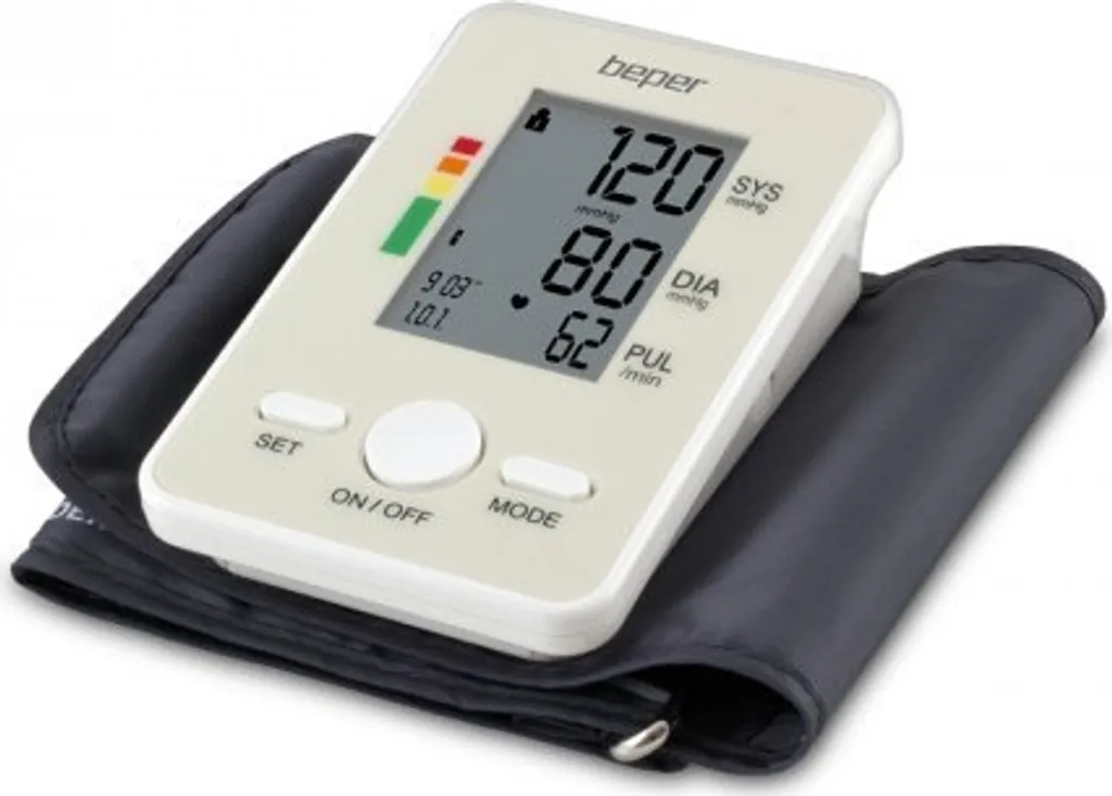 Appareil à tension bras Beper avec grand écran LCD et brassard souple