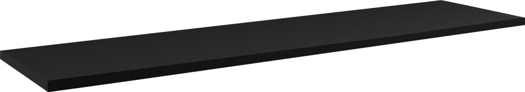 Badezimmer-Waschtischplatte 160 Cm, Schwarz Matt, Mdf-Pvc, Für Waschbecken, Modern