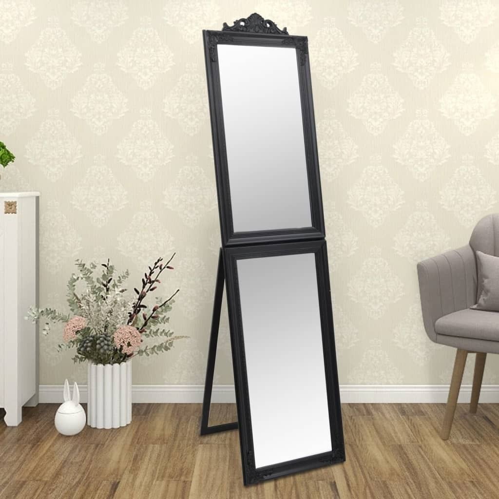 Möbel Standspiegel Schwarz 40x160 cm - Wandspiegel 351523