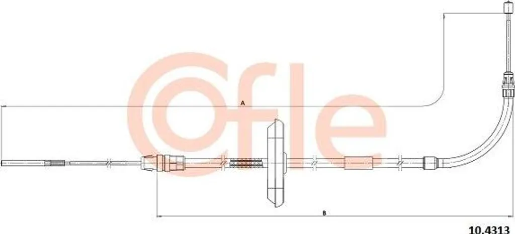 Câble de frein à main COFLE 10.4313 pour Mini - Réf OE 34406852187