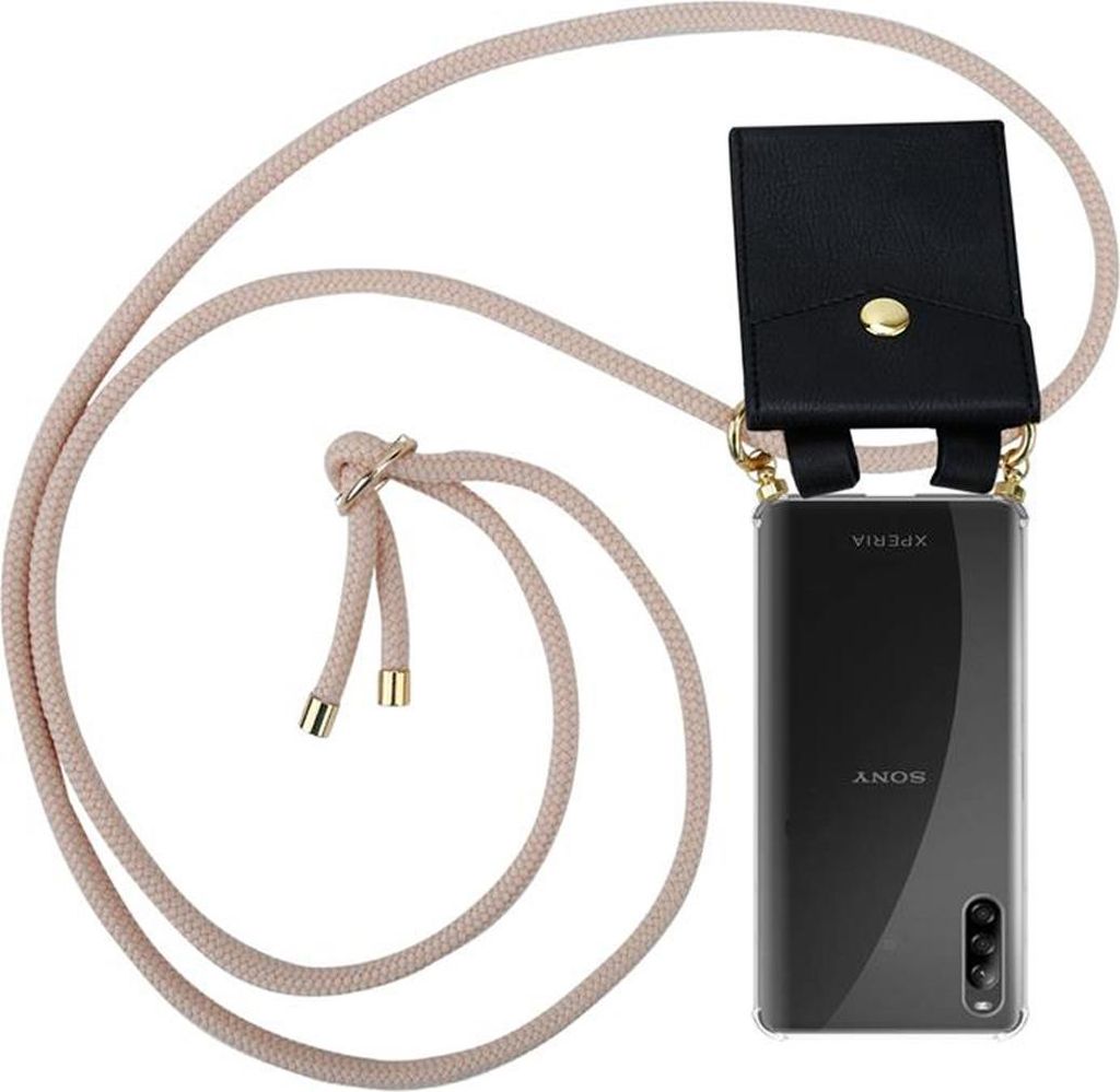 Cadorabo Hülle für Sony Xperia L4 Schutzhülle in Rosa Handy Kette Silikon Kordel abnehmbares Etui