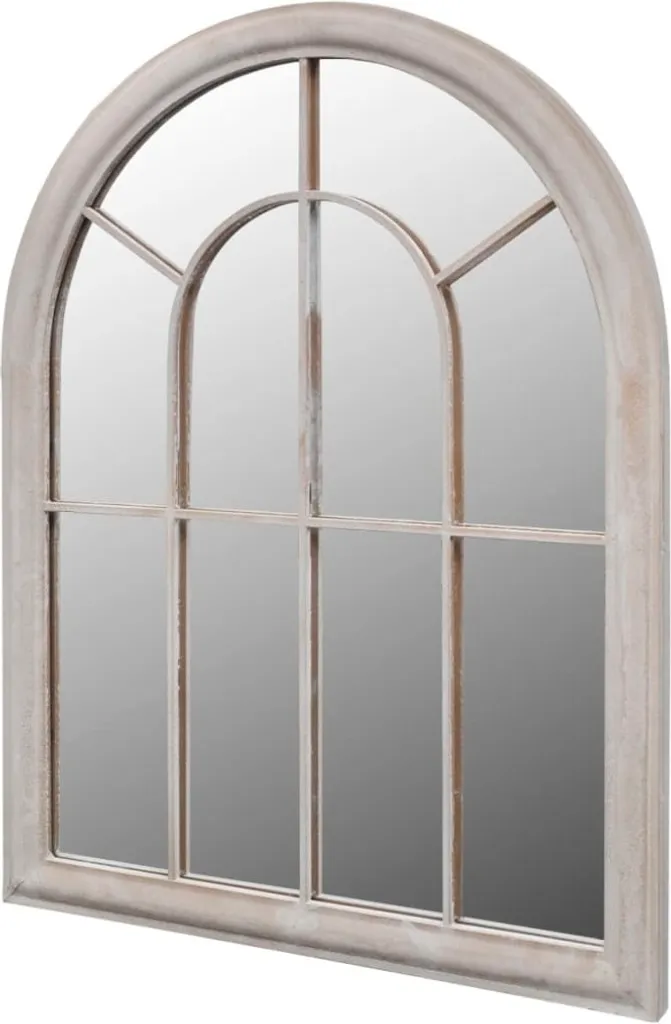 Miroir arche rustique 69x89 cm traité extérieur - Cadre métal anthracite