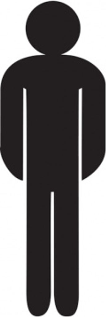 Dreifke® WC-Schild, Piktogramm Herren, Folie, 120 x 40 mm, Produktbild 