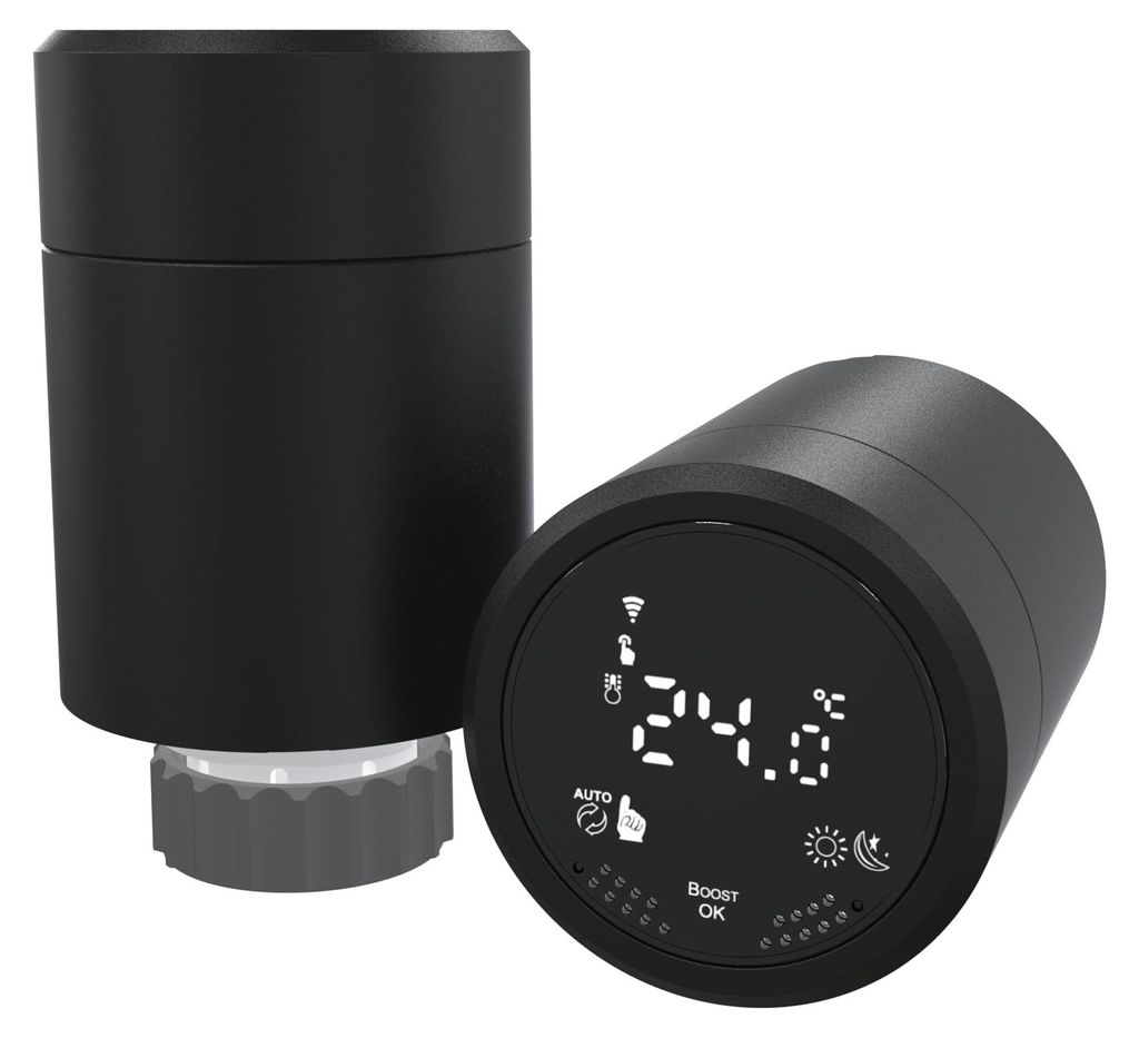 sanicomfort Smart Thermostatkopf WiFi Schwarz – Produktbild 