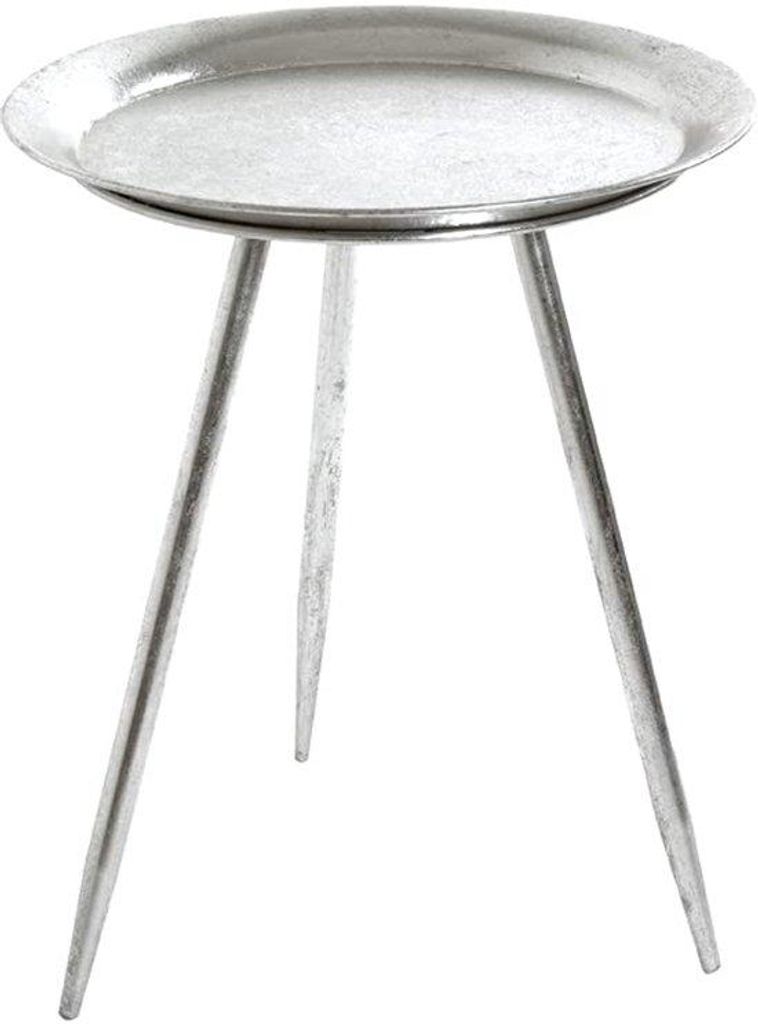 Metallische moderne kleine bijzettafel in silberfarben mit modernem Design
