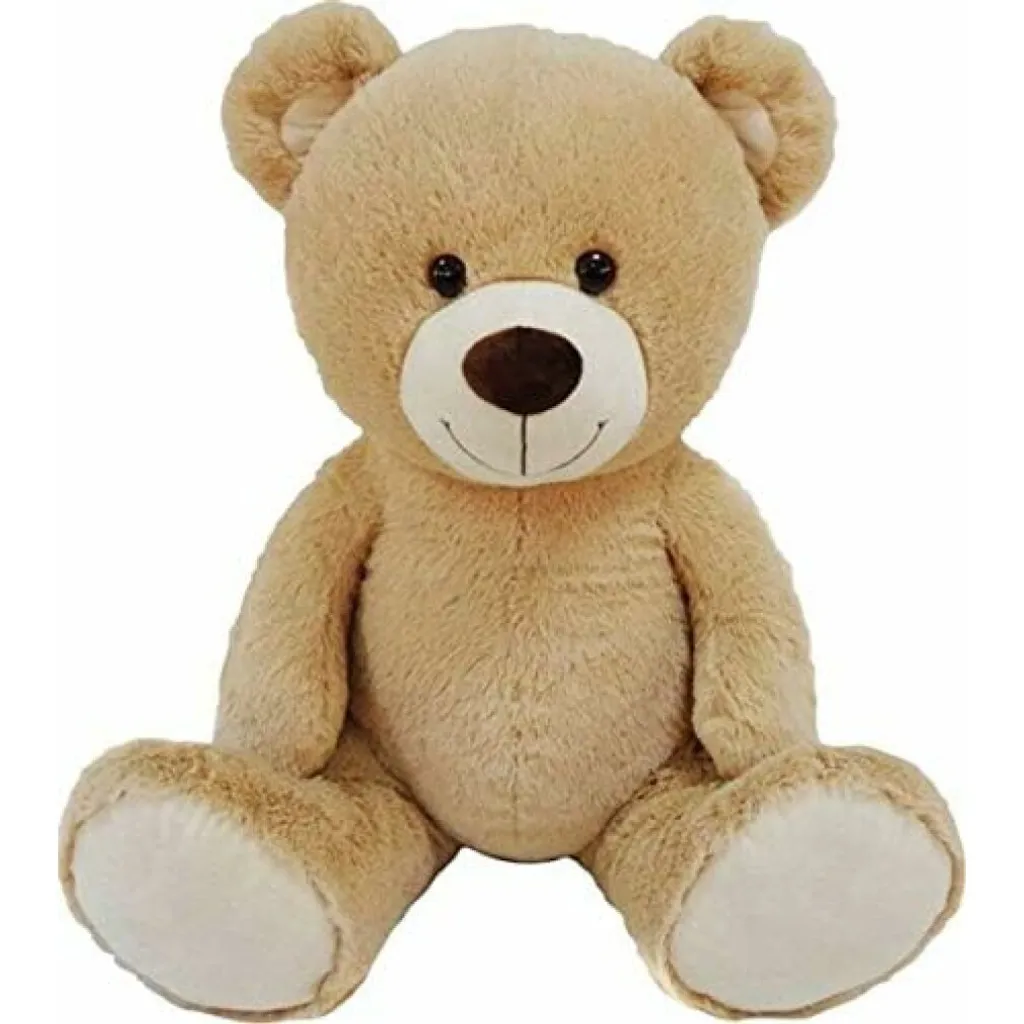 Grand ours en peluche moelleux 90 cm - Doudou assis Amia ultra doux