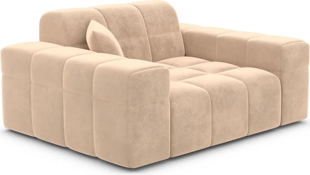 Samtstoff Sessel Nivara Beige
