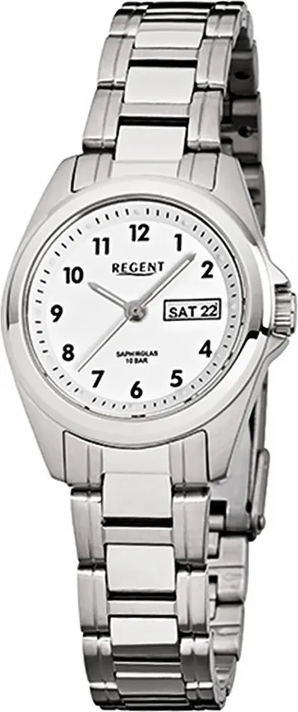 Montre classique pour femme avec bracelet métallique argenté Regent