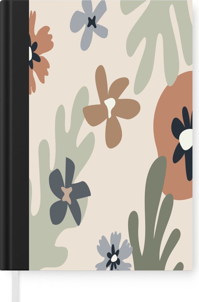 MuchoWow Notizbuch Tagebuch Haushaltsbuch Notebook A5 Pastell - Hintergrund - Blumen - Notizblock - Notizheft - Notebook - Schreibblock - Papier