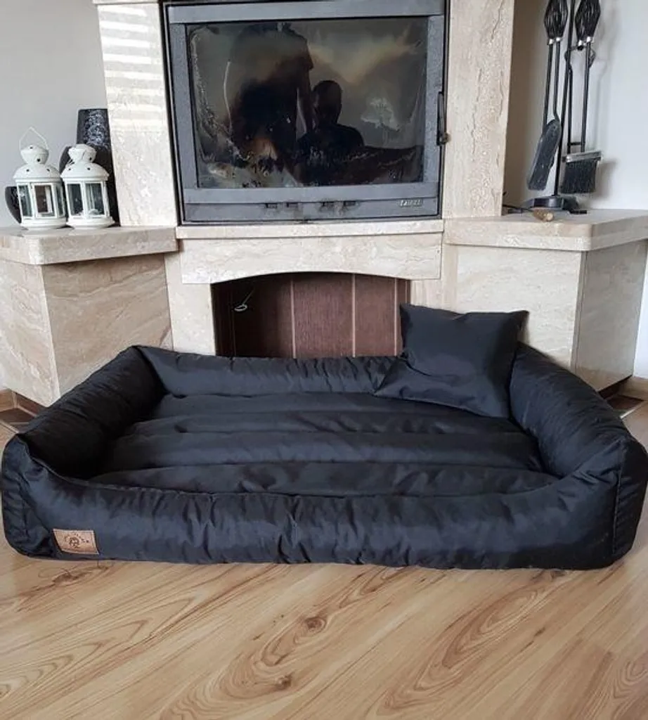 Lit pour chien noir lavable 90x60 cm : fini les mauvaises odeurs de chien