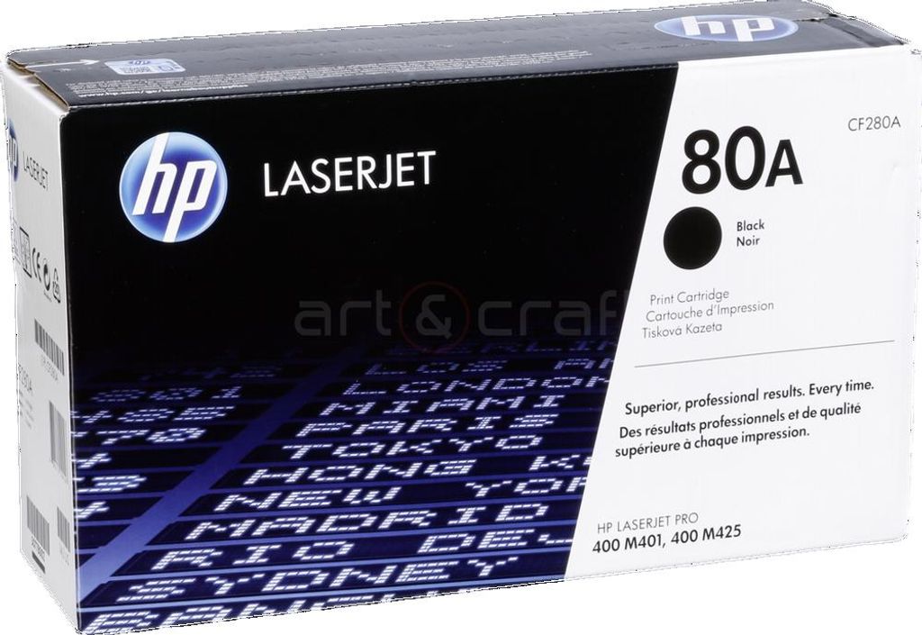 HP 80A tonercartridge, zwart (CF280A) Productafbeelding 