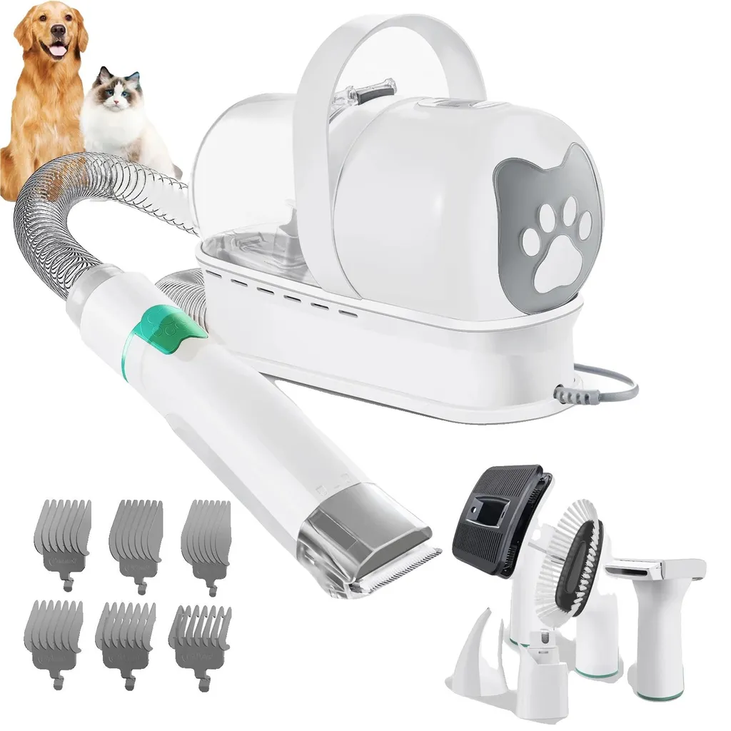 Aspirateur pour Animaux avec Kit d'Entretien Complet et 3 Vitesses - Set
