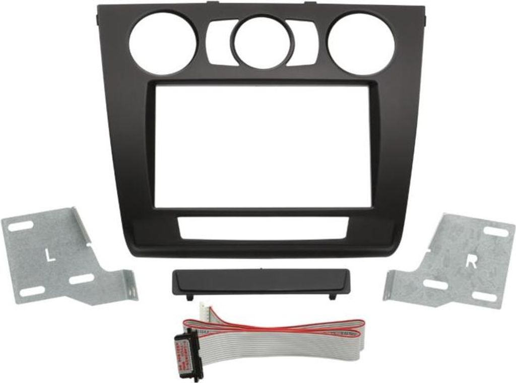 2-DIN Radioblende BMW 1er E8x manuelle Klimaanlage schwarz