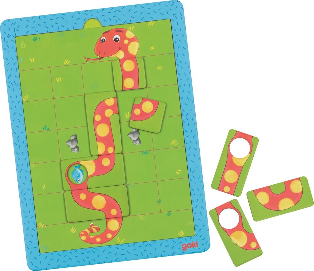 Goki Magnetspiel Lernspielzeug - Hungrige Schlangen Karton