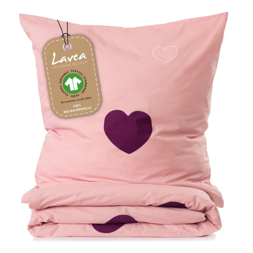 Lavea® Bettwäsche Kinder Set 155 x 220 cm und 80 x 80 cm - Produktbild 