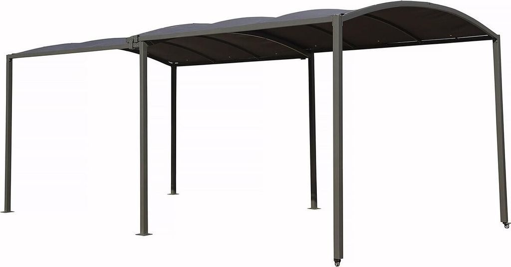 Metall-Carport "Mathis" – ausziehbar 303/566 x 295 x 240 cm – Anthrazit