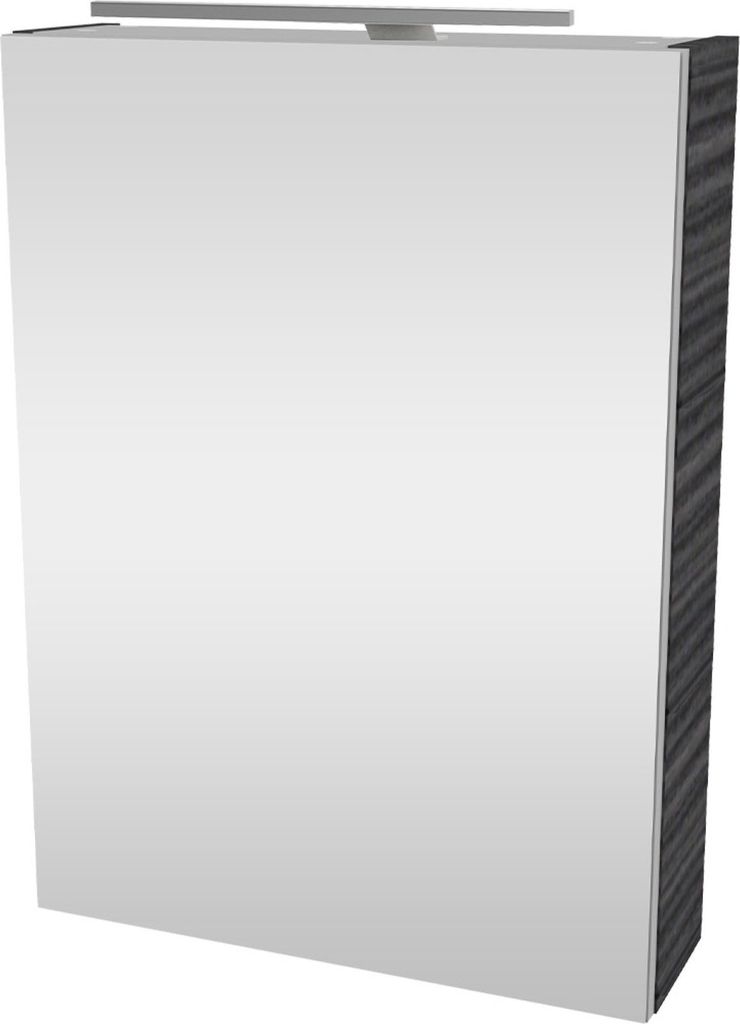 Fackelmann B.PERFEKT Spiegelschrank mit LED-Beleuchtung Alibertschrank für Bad und Gäste-WC (50 x 68 x 15,3 cm) SBC Badschrank mit Spiegel in H...