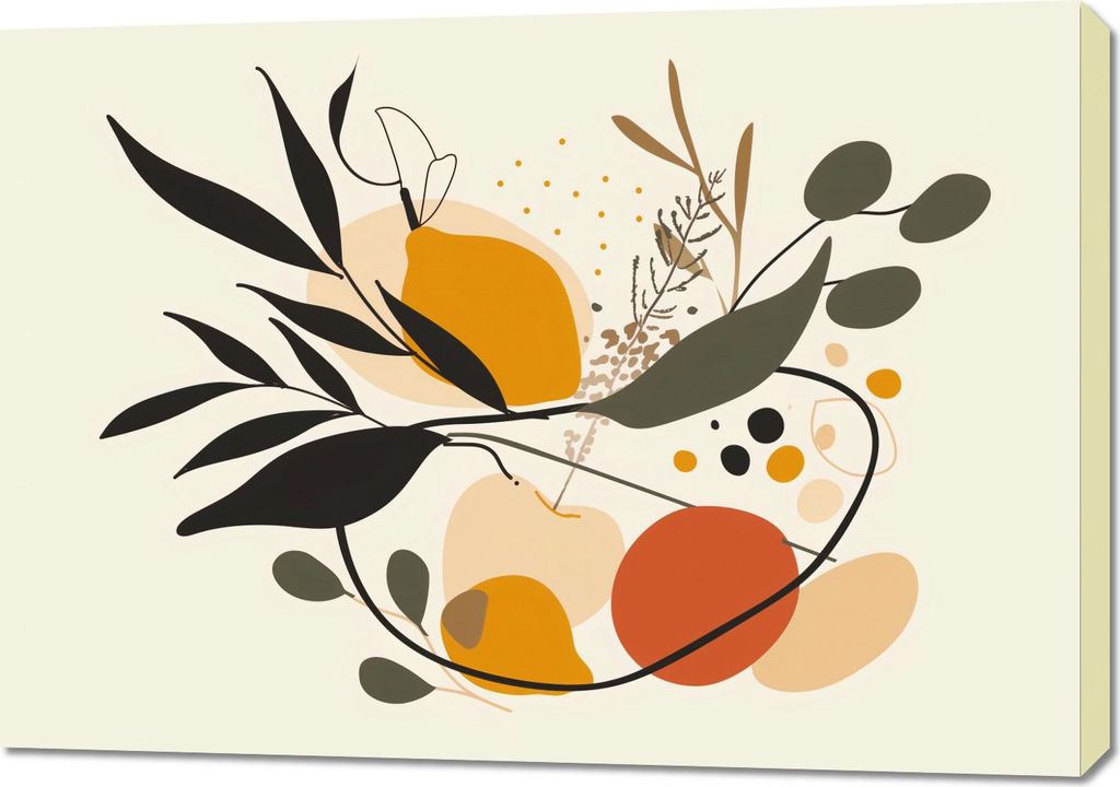 Bild 100x70cm Botanischer Wirbel