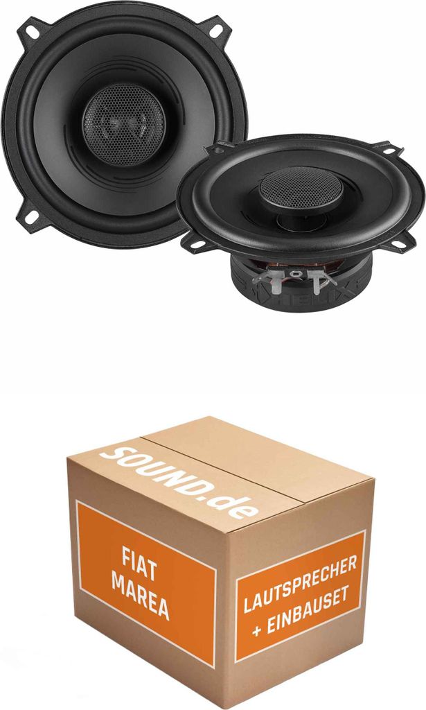 Lautsprecher Boxen Einbaupaket Front Helix PF C130.2 passend für Fiat Marea | 2x Tief-Mitteltöner mit integriertem Hochtöner 100W MAX