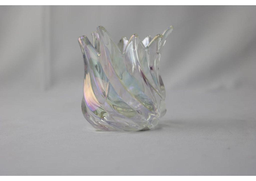 Mansion Atmosphäre Teelichthalter Tulpe weiß 9x9x9,3cm